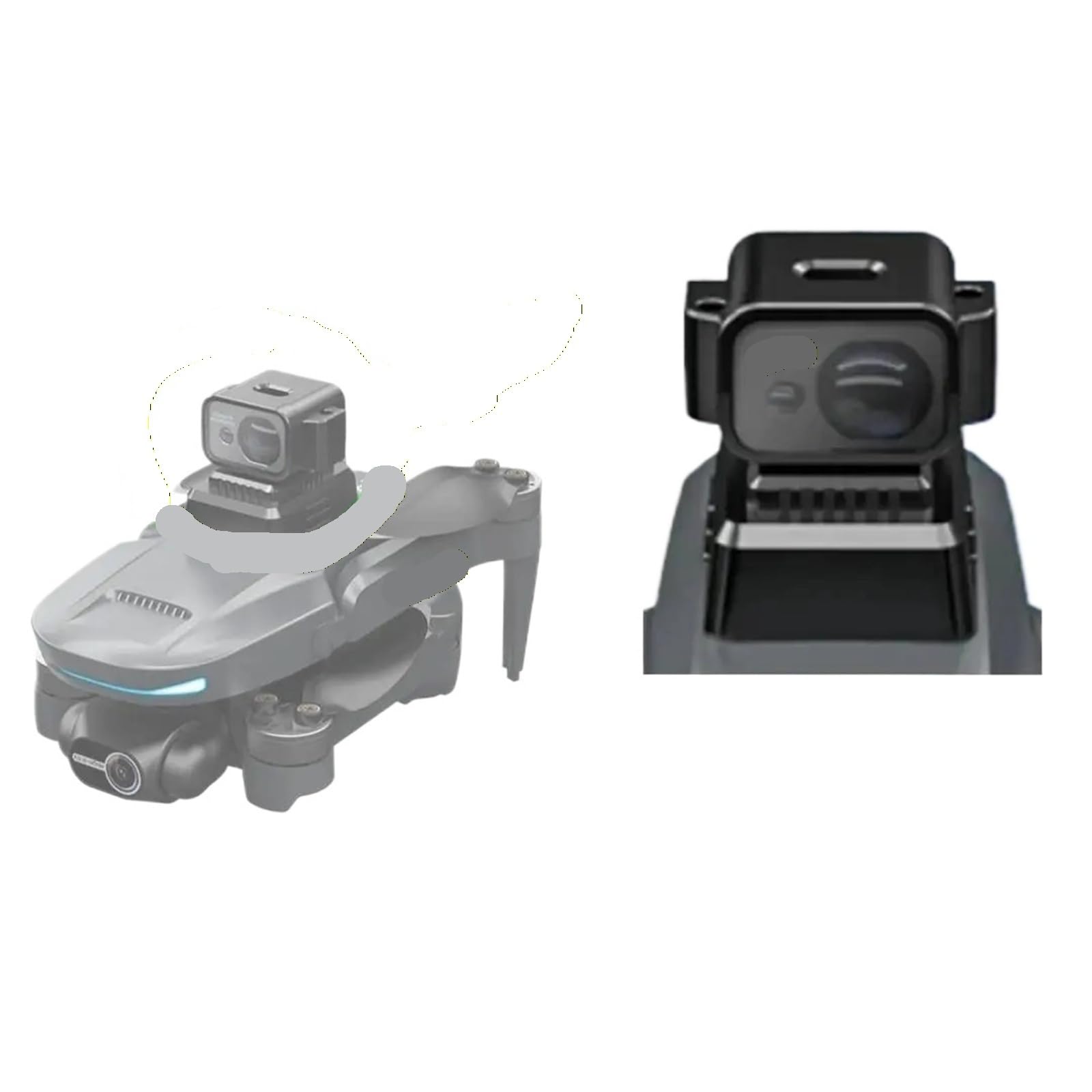 Compatibile con il drone L200 PRO MAX, telecomando con evitamento degli ostacoli, quadricottero RC pieghevole for adulti e bambini(L200 Pro OA)