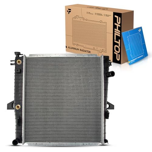 Image of PHILTOP Radiator Complete Radiator Compatible with Ranger 1998-2011, Mountaineer 2001, Explorer Sport Trac 2001-2005 3.0L 4.0L 20-3 /4 inchW 23-3 /4 inchH