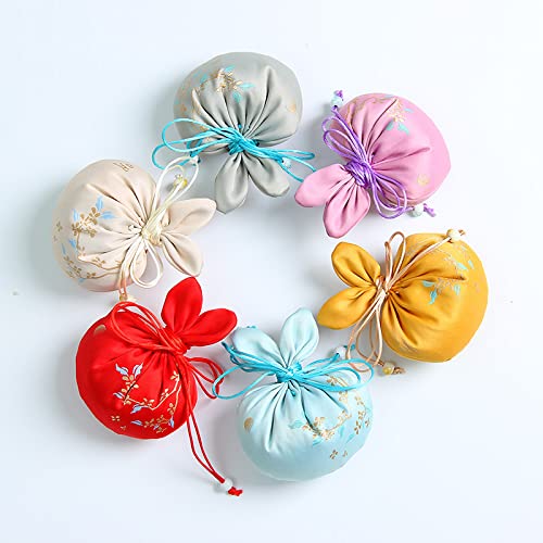 6pcs Dragon Boat Festival Sachet Sachet Empty Bag Jewelry Bag Antique Palace Purse Sachet Hanging Embroidery Accessories