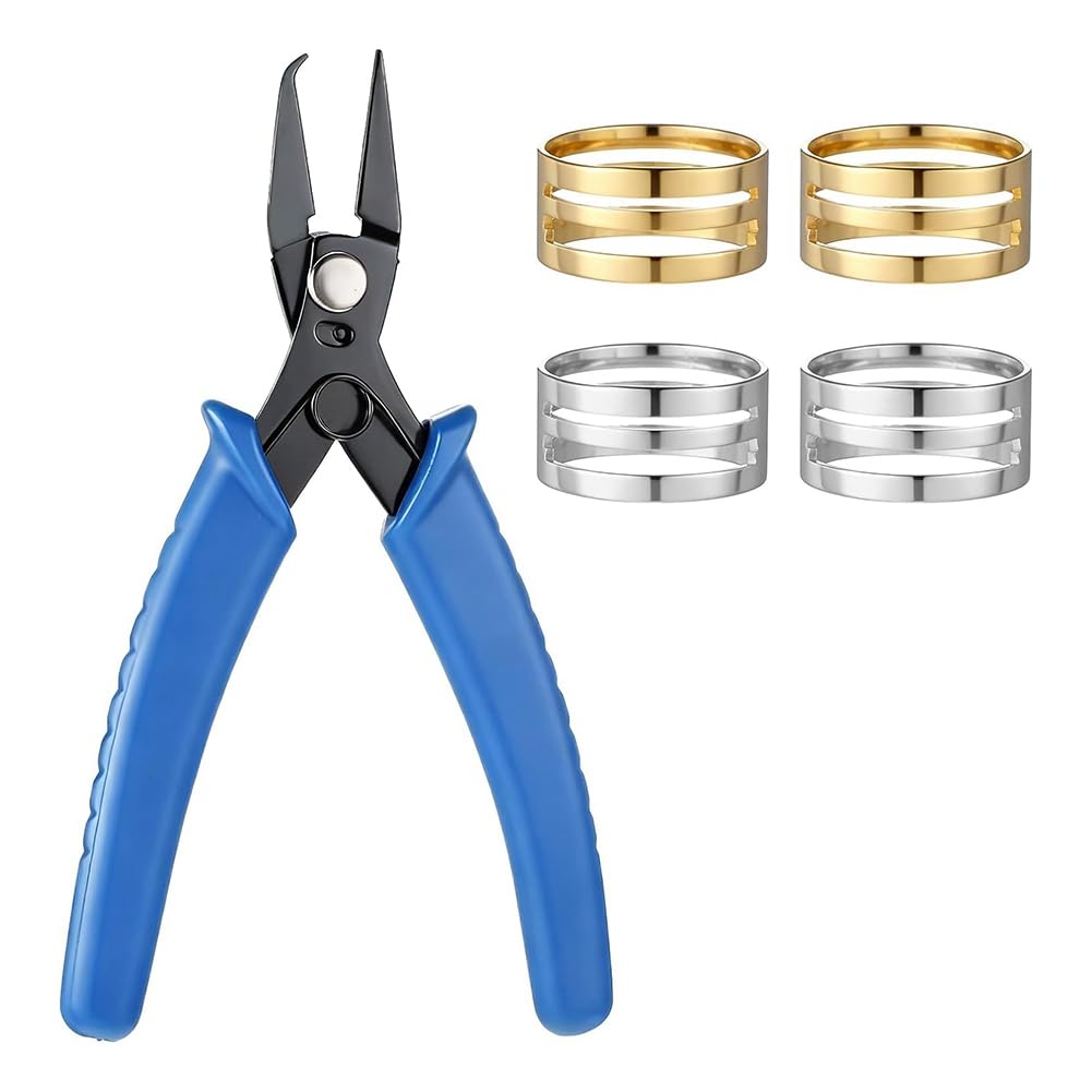 Jnchdghwa As Shown Jewelry Making Tool Set 5-Piece:stainless Steel Split Ring Pliers And Jump Rings For Diy Crafts