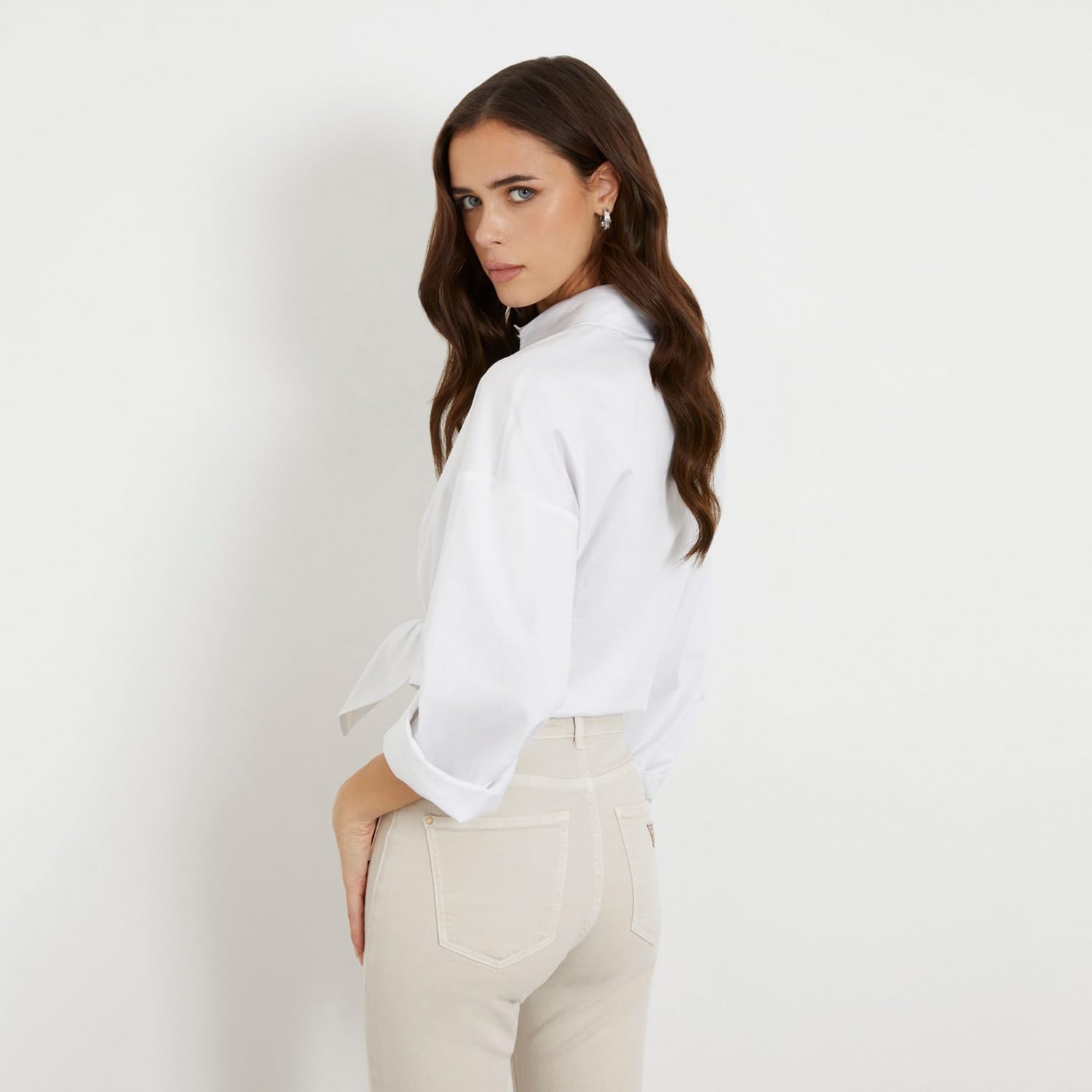 Guess Camicia A Maniche Lunghe con Fiocco Camicia a Maniche Lunghe con Fiocco Donna
