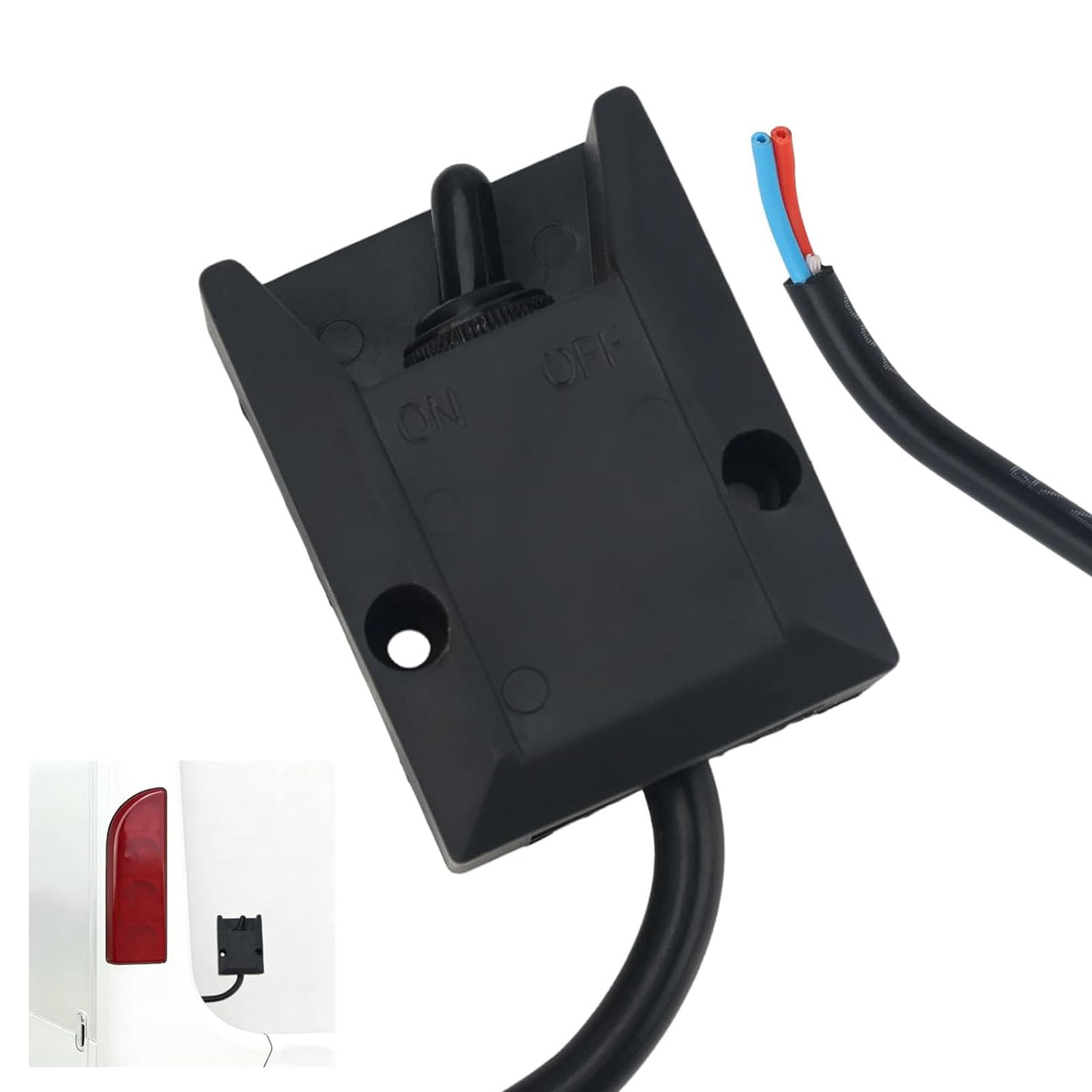 Interruptor basculante fuerte de 12 V-30 A con mecanismo de bloqueo 264346-10 para un control estable del circuito en entornos hostiles. Interruptor de oscilación