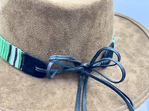 Image of Cowboy Western Beaded Hat Band Rodeo Style Handmade