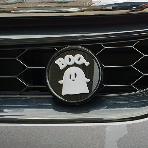 Image of 3D OM Badge, Ghost, 3-inch Grill Badge, Mini Cooper, Realistic Stylish Detail Love 3D Printing Plastic (PLA) on Acrylic Plate - Works with The Grill Badge Holder (not Included), BG1-W1