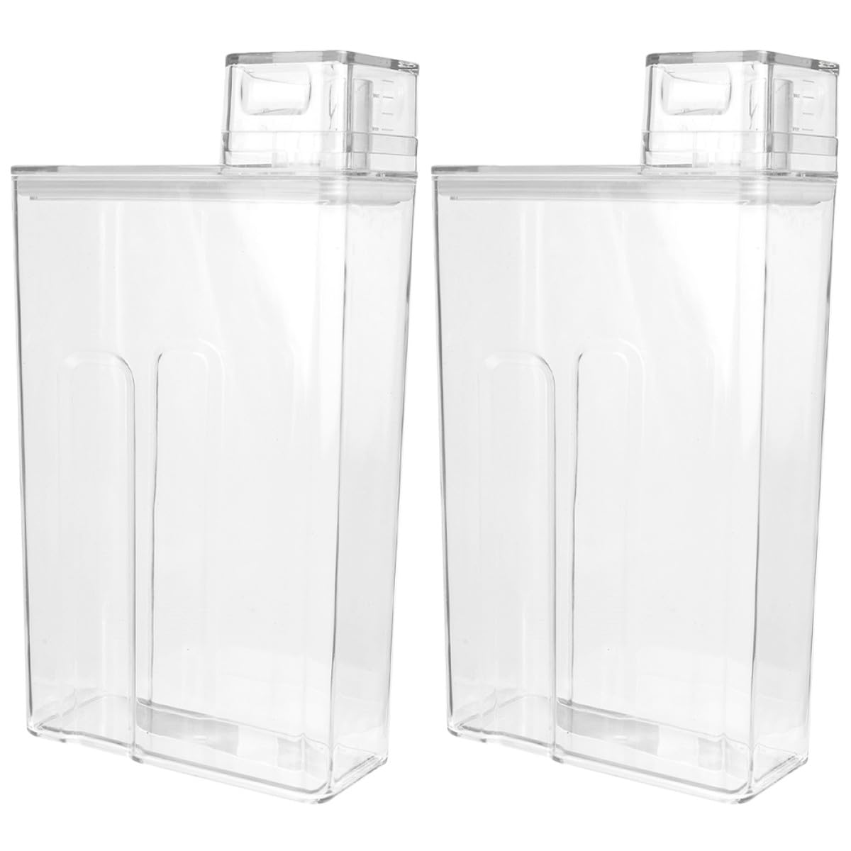 Genérico Dispensador de Detergente para Ropa 2 Piezas, Contenedor Transparente de Almacenamiento Grande, Botella Rellenable para Detergente y Loción, Práctico Cubo Multiusos para