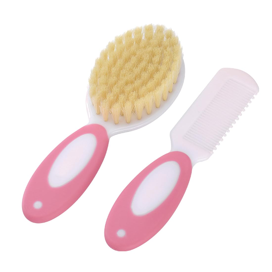 Ensemble Brosse à Cheveux et Peigne pour Bébé,1 ensemble,Brosse à Poils Naturels Doux,Manche Antidérapant,Spécial pour bébés et Nouveau-nés,Cadeau de Naissance,Essentiels pour Nouveau-né 0plus Mois