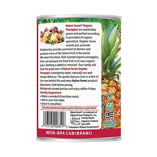 Native-Forest-Organic-Pineapple-Chunks-14-Ounce-Cans-Pack-of-6 Native Forest Organic Pineapple Chunks, 14 Ounce Cans (Pack of 6)