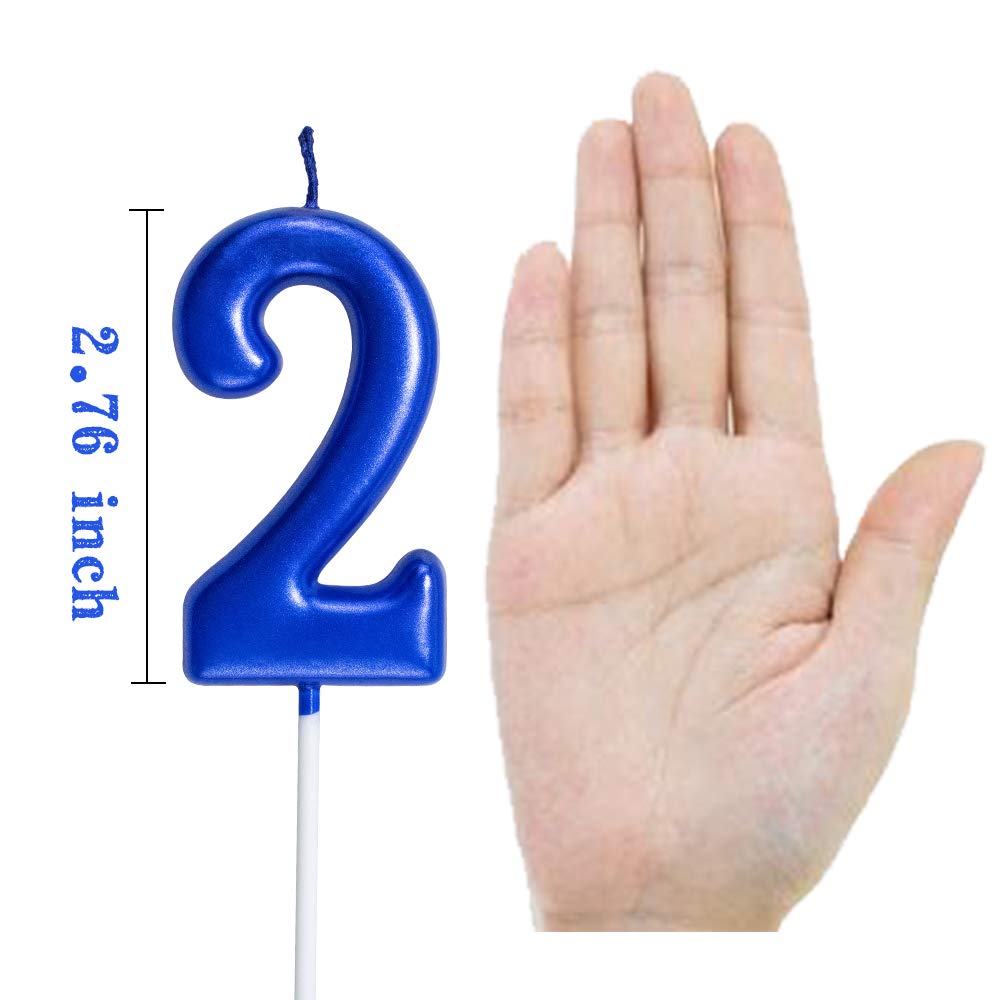 Amazon.com: Blue Birthday Candles 2 Candle 2nd Two Years