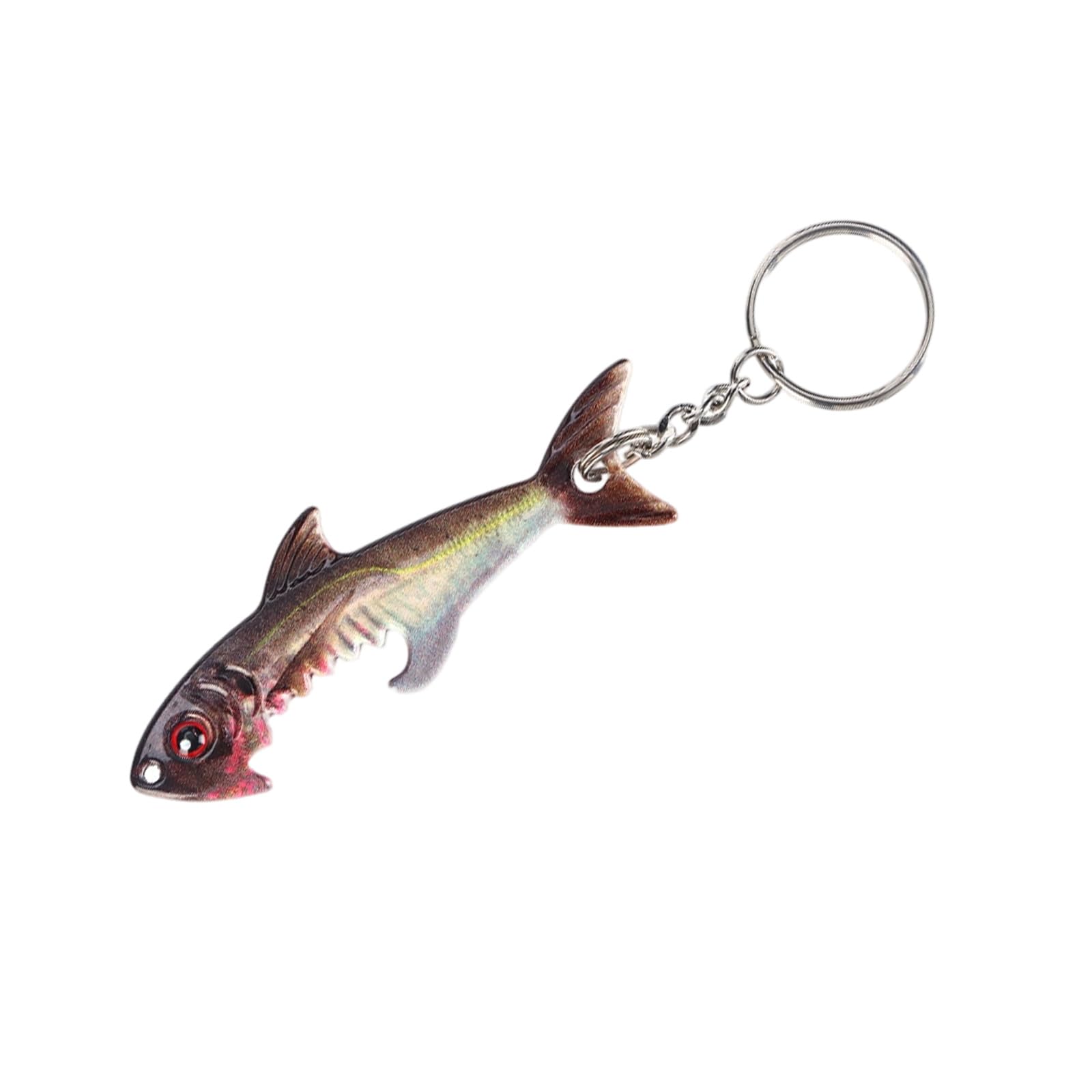 Tsophreniq Metal Alloy Fish Shape Bottle Opener Unique Portable Keychain Pendant for Outdoor Travel Decors and Fishing Gift Fish Alloy Bottle Opener