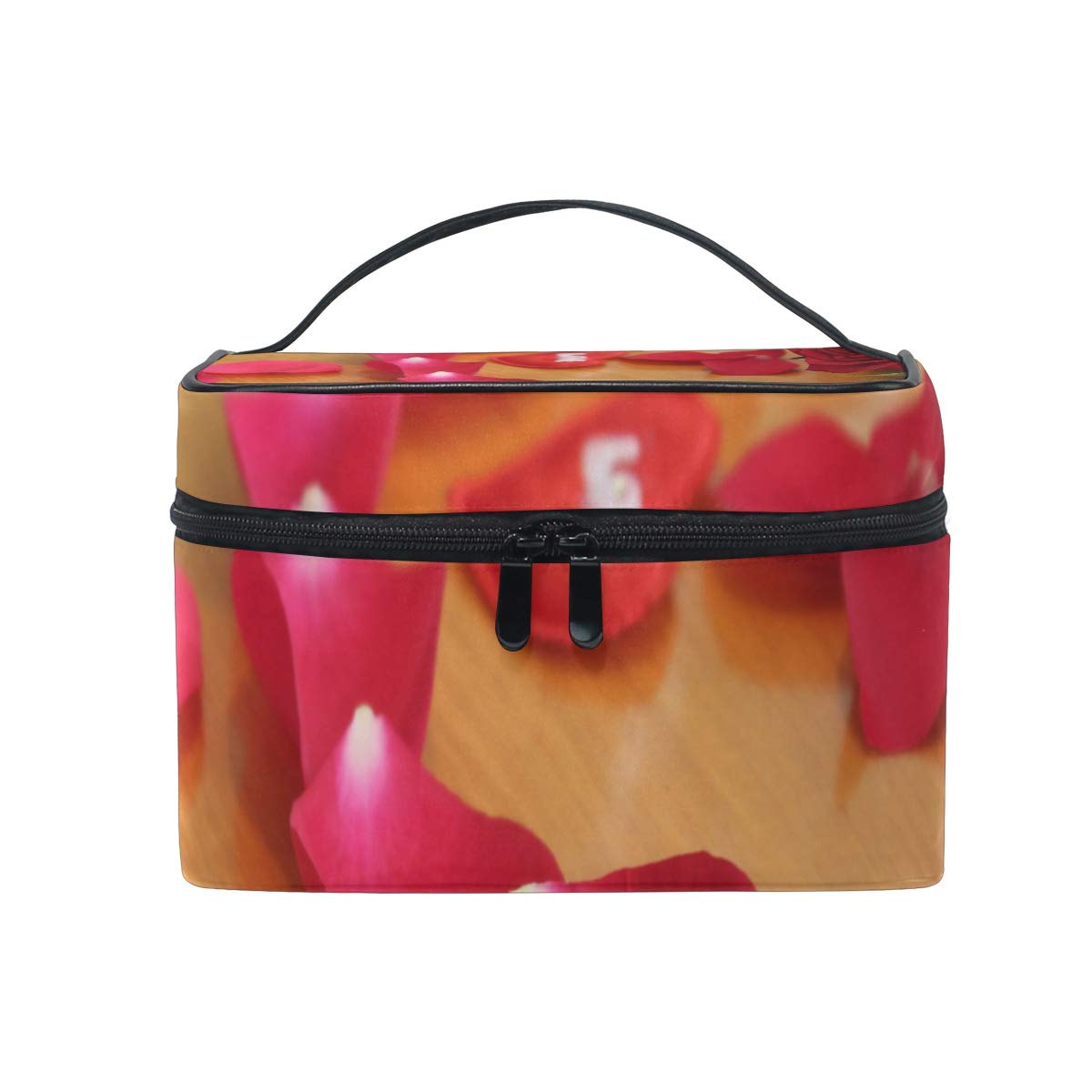 Travel Cosmetic Bag Flower Petal Love Heart Toiletry Makeup Bag Pouch Tote Case Organizer Storage For Women Girls