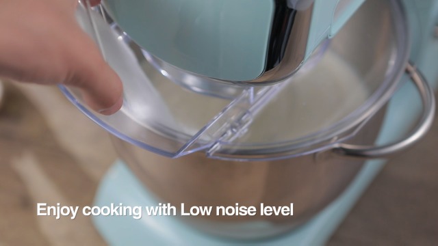 Küchenmaschine, HAUSWIRT Knetmaschine Rührmaschine mit LCD-Timer 1800W, Teigmaschine mit 8 Geschwindigkeiten, 5,5 L… – Bild 8