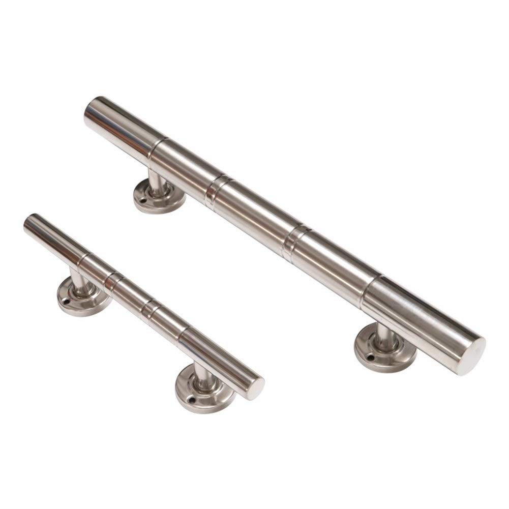 Tirador de puerta de acero inoxidable para entrada de hotel, duradero, 250-460 mm de longitud, ideal para centros comerciales y espacios comerciales