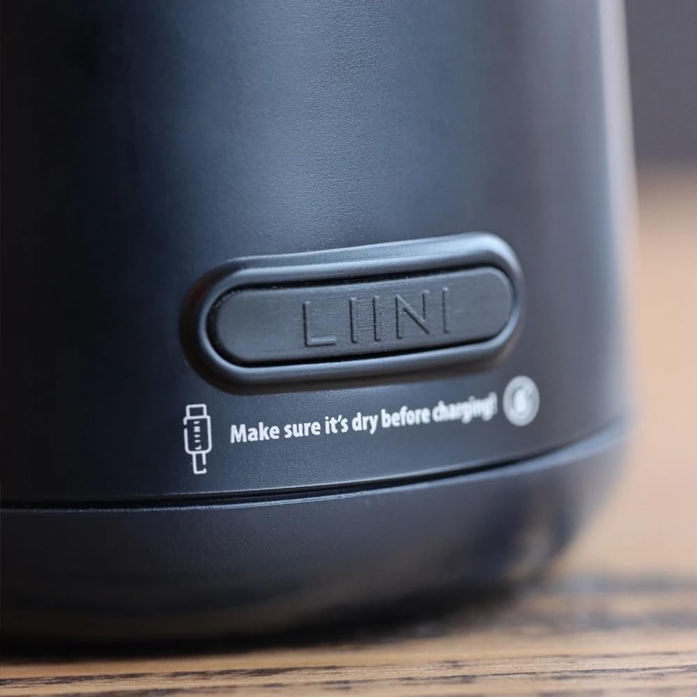 LIINI® 4.0 PRO Flaschenwärmer mit Akku, 75W, schwarz – IP66 staub- & strahlwassergeschützt, 4 Stufen 37/40/45/50°C, Akku 15.000 mAh, unterwegs & zuhause, USB-C Alu-Kabel 150 cm, BPA-frei, CE/RoHS