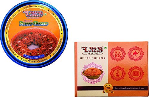 Laxmi Misthan Bhandar Combo Pack of Ghewar(1 Pc) & Gulab Churma(400 GMS)