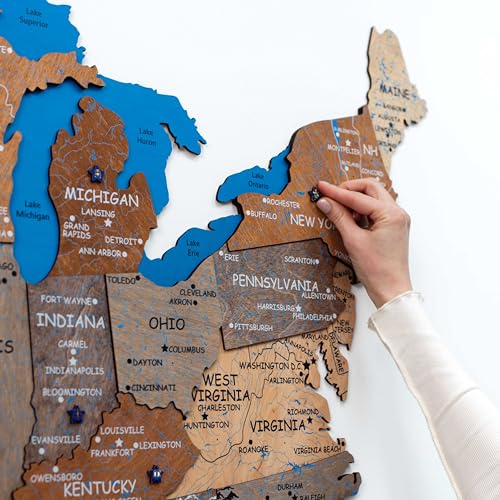 Enjoy The Wood Wooden Usa Map Visited Places thumb #1