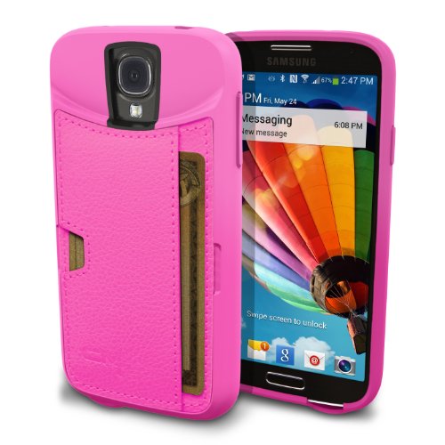 Smartish® Galaxy S4 Wallet Case - Q Card Case for Samsung Galaxy S4 - Ultra Slim CM4 Protective Credit Card Carrying Case (CM4) - Pink Sapphire