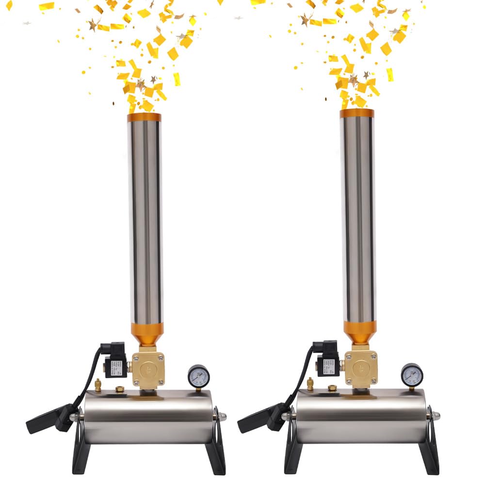 Photo 1 of 2Pcs Confetti Salute Machine, Confetti Machine with Remote Control, Stainless Steel 