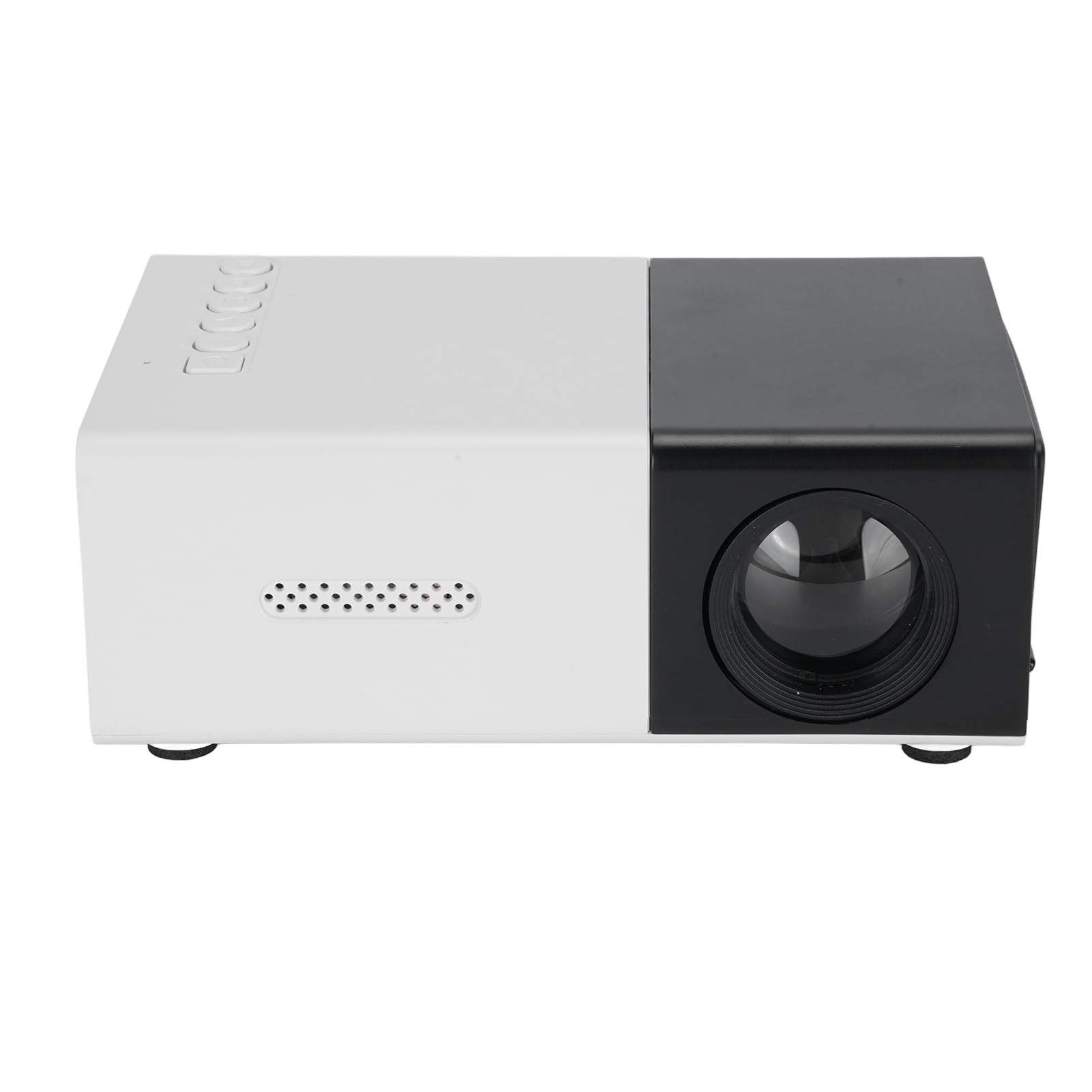 Proiettore Portatile HD 1080p Mini Smart per Casa, con Correzione Keystone Automatica, HDMI USB 3.5mm, Compatibile Smartphone TV PC Laptop