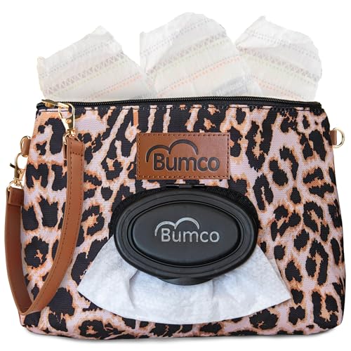 Image of Bumco Diaper Clutch - Portable Wipes Dispenser & Baby Travel Essential, Airtight Dispenser, Refillable Wipes Container, Travel Baby Essentials, Diaper Bag Purse