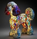 3D Tischlampe Nette Neue Hunde-Serie Dekoration Harz Tischplatte USB Nachtlicht Treue Gesellschaft Beleuchtung, Maltesisch (Standard Poodle)
