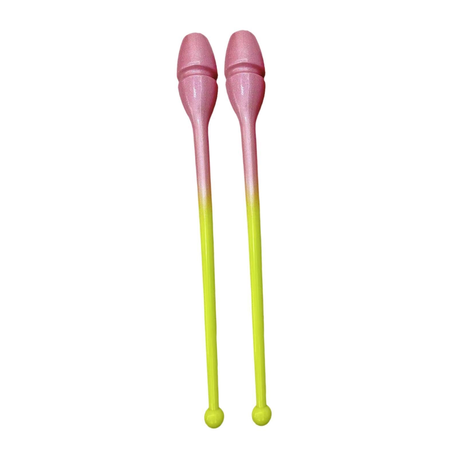 Rhythmic Gymnastics Club Training Tool for Beginners Performance Adults Kids 35CM Pink Yellow-image-34