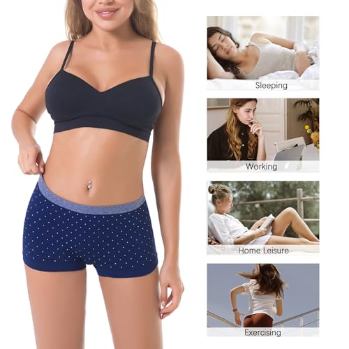 Image of DEEP TOUCH Women Boyshort Underwear Seamless Boxer Panties No Show BoyShorts Panty Breathable Stretch Boxer Briefs for Ladies