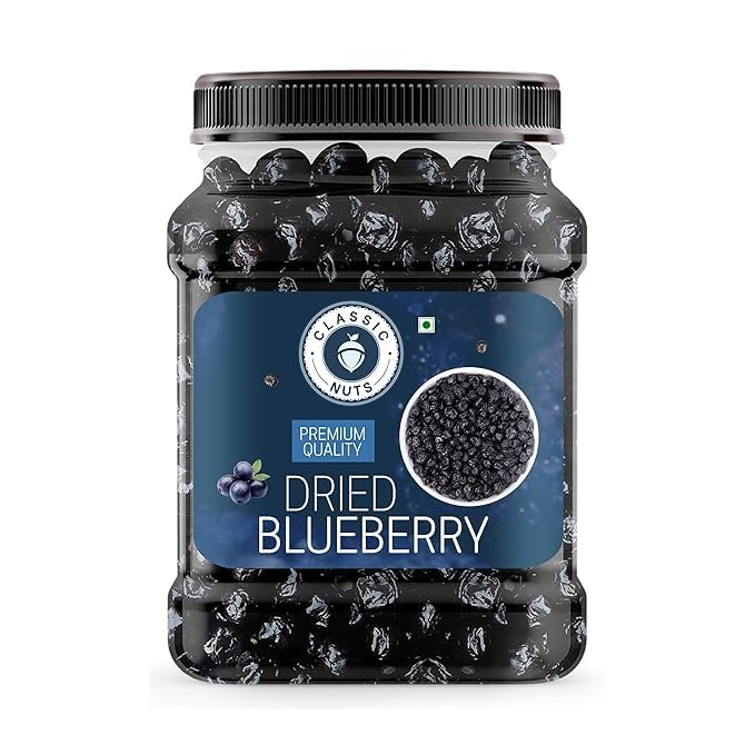 Image of Classic Nuts Dried Blueberry | Dry Fruit | Rich in antioxidants, Vitamin K, Calcium & Fibre | Sweet & Delicious | Healthy Snacks (1000gram)