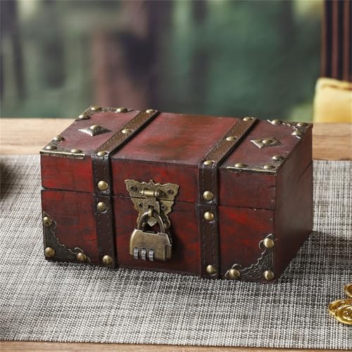 Boîte de rangement bois de qualité supérieure avec fermeture vintage - 6