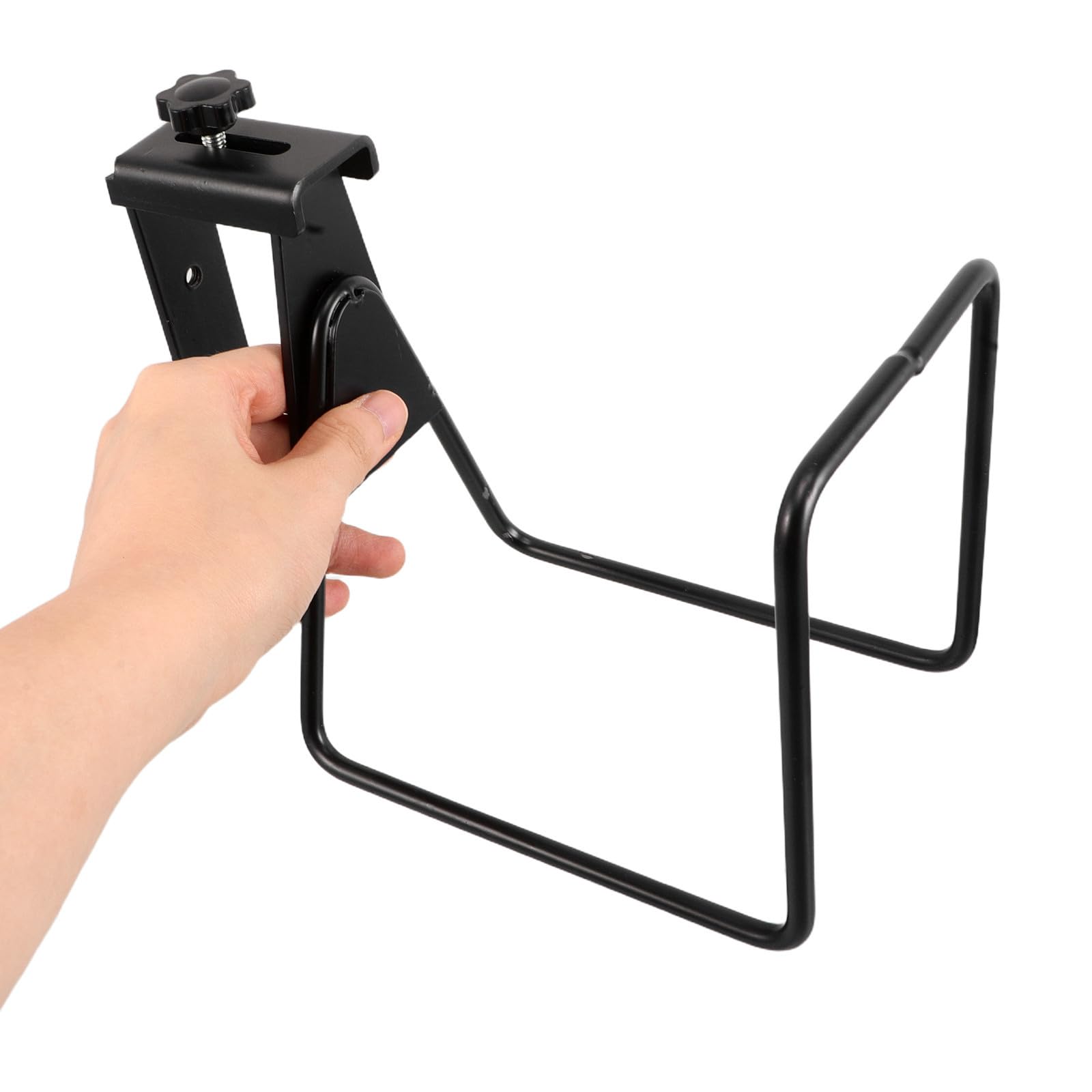2 Pezzi Supporto per Tubo da Giardino da Parete in Metallo Nero
