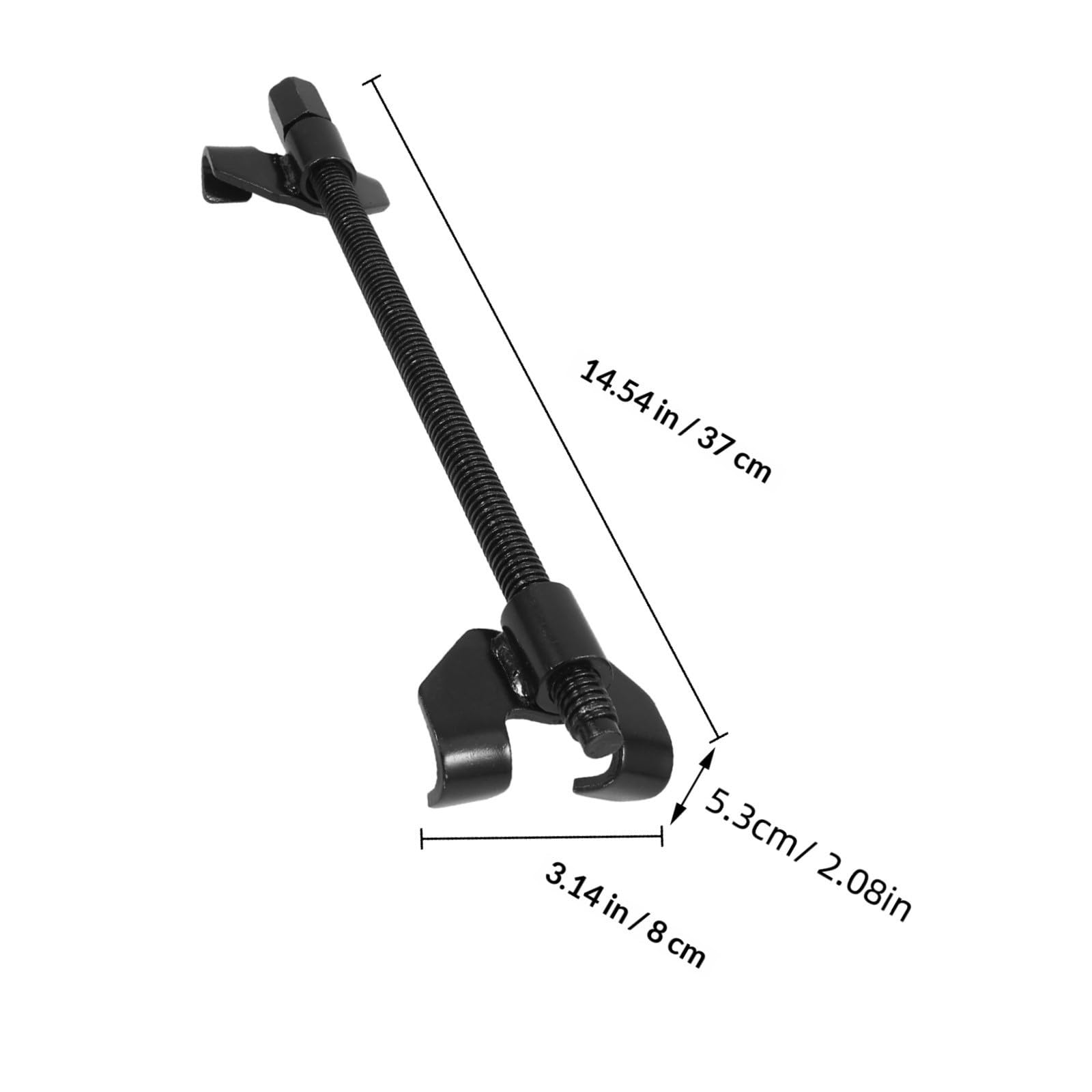 jojofuny Kit Compresseur de Ressort Hélicoïdal en Acier Noir Robuste Suspendre Automobile, Outil de Compression sans Outils Auxiliaires, pour Atelier Mécanique