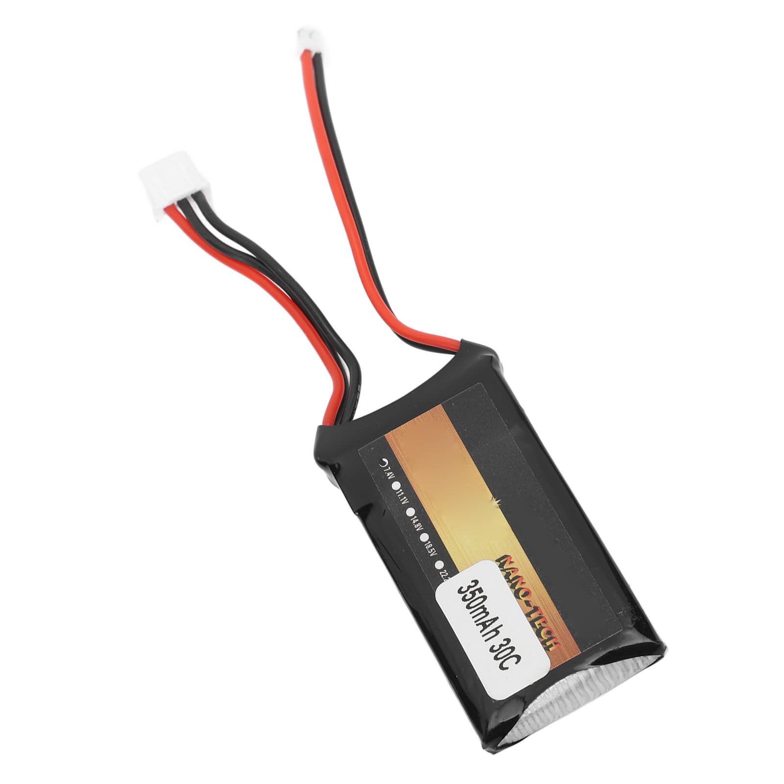 Batterie Lipo 7,4 V 350 MAh 2S, Conception Légère avec Protection Contre Les Surcharges et Protection Contre Les Courts-Circuits, Idéale pour Les Pièces de Rechange de Voiture Télécommandée