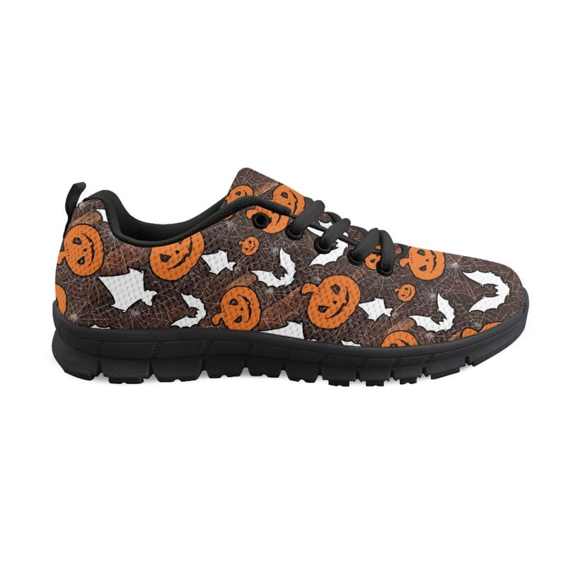 Scarpe da corsa casual unisex autunnali con teschio per Halloween, traspiranti, scarpe da ginnastica atletiche con memory foam