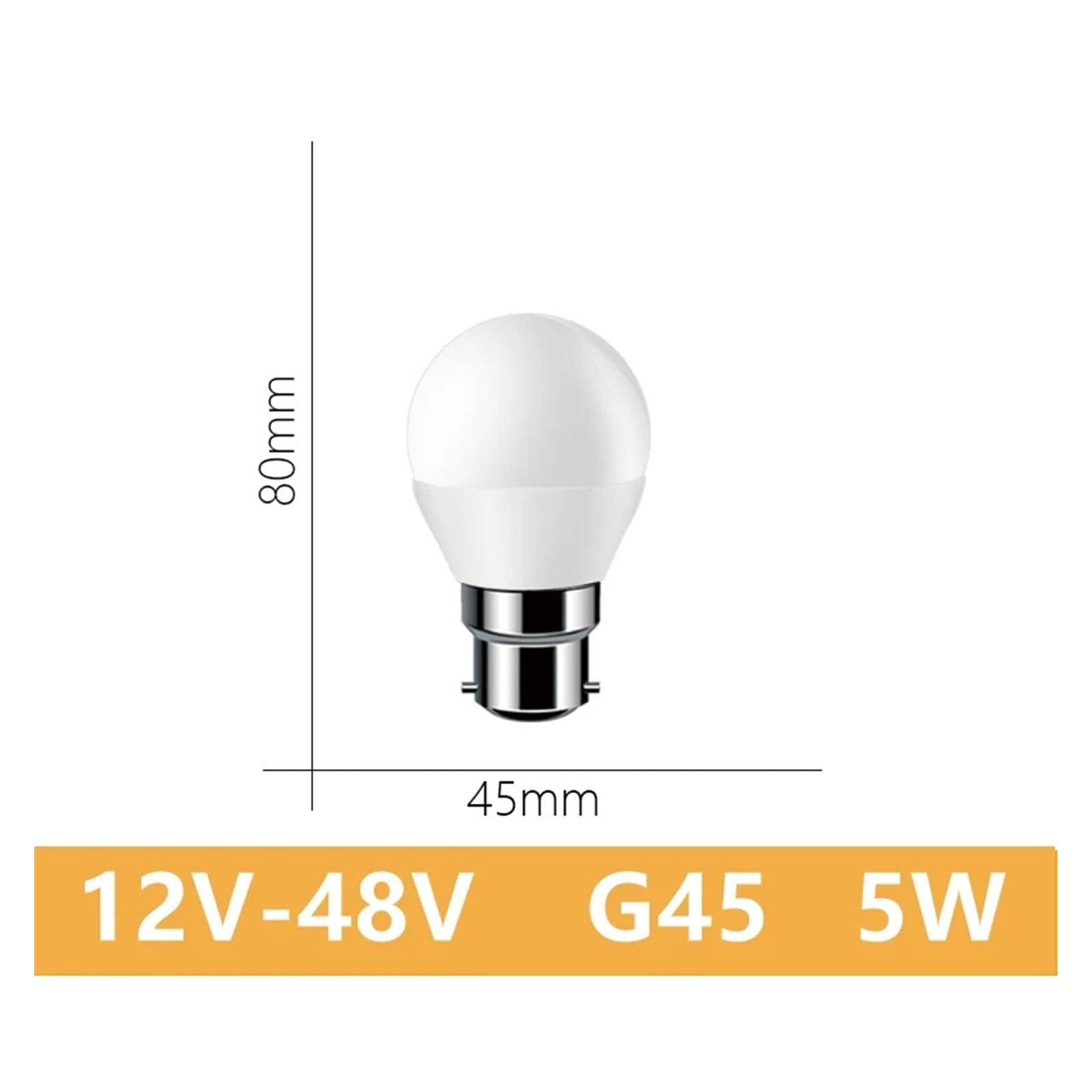 Żarówka 2–10 szt. LED żarówka niskonapięciowa 12 V 24 V 36 V 48 V E27 B22 10 W Bombilla do żarówek solarnych LED 12 V, niskie napięcie, oświetlenie (3000 K, G45 5 W B22_ żarówki
