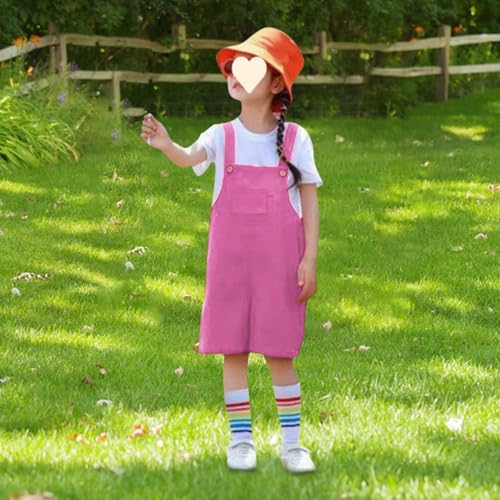 Girls Overall Shorts Toddler Kids Summer Casual Sleeveless Adjustable Strap Rompers with Pockets Teens Boys Cute Jumpsuits2