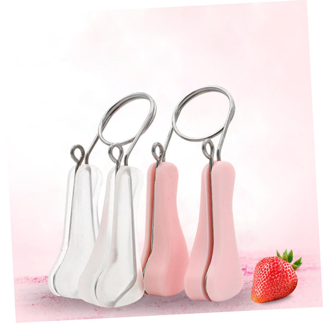 Mipcase 4pcs Nose Shaping Clip Nose Bridge for Women Lifted Look Beauty Tool White and