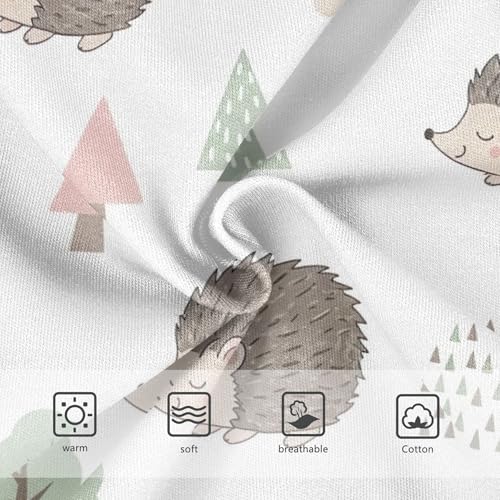 Fun Toddlers Underwear Floral 2t Cotton Little Girl Panties Cute Hedgehogs Forest White Kids Undies Briefs3