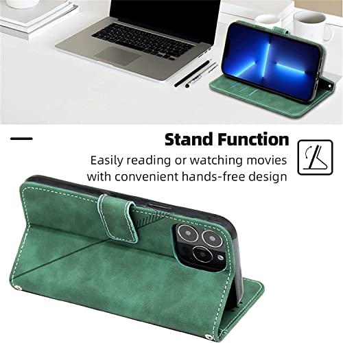 Étui iPhone 14 Pro Max fin anti-chute protège écran rabat cuir PU - 6