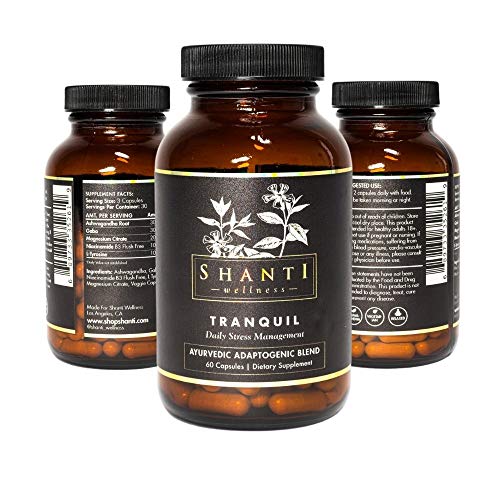 Tranquil - Ashwagandha Capsules for Stress Relief, Anxiety Relief Supplement, Mood Enhancer and Relieve Stress,Supplement for Stress, Anxiety and Stress Relief Supplements,Vegan Capsules, 60 Count