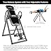 INNOVA HEALTH AND FITNESS ITX9600 Heavy Duty Inversion Table, Standard Ankle Holding System, 300 lb Weight Capacity,Grey/Black
