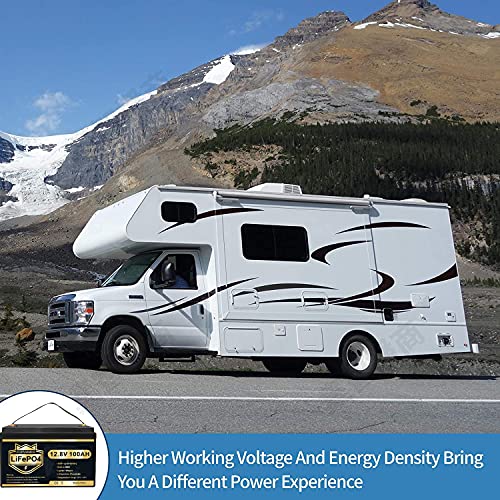 Pupvwmhb 12V 100Ah Lifepo4 Battery, 100Ah Lithium Battery With 100A Bms, 5000+ Times At 100% Dod 12V Lithium Batteries, Perfect For Rv, Camping, Solar Panel System, Off Grid, Marine, Trolling Motor #TOP4