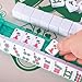 Yedadi Mahjong Tile Set,166 White Tiles Mahjong Set, 4 All-in-One Rack/Pushers /3 dice, /100 Money Chips /1 Mahjong Instructions, American Mahjong Set with Black Carrying Bag