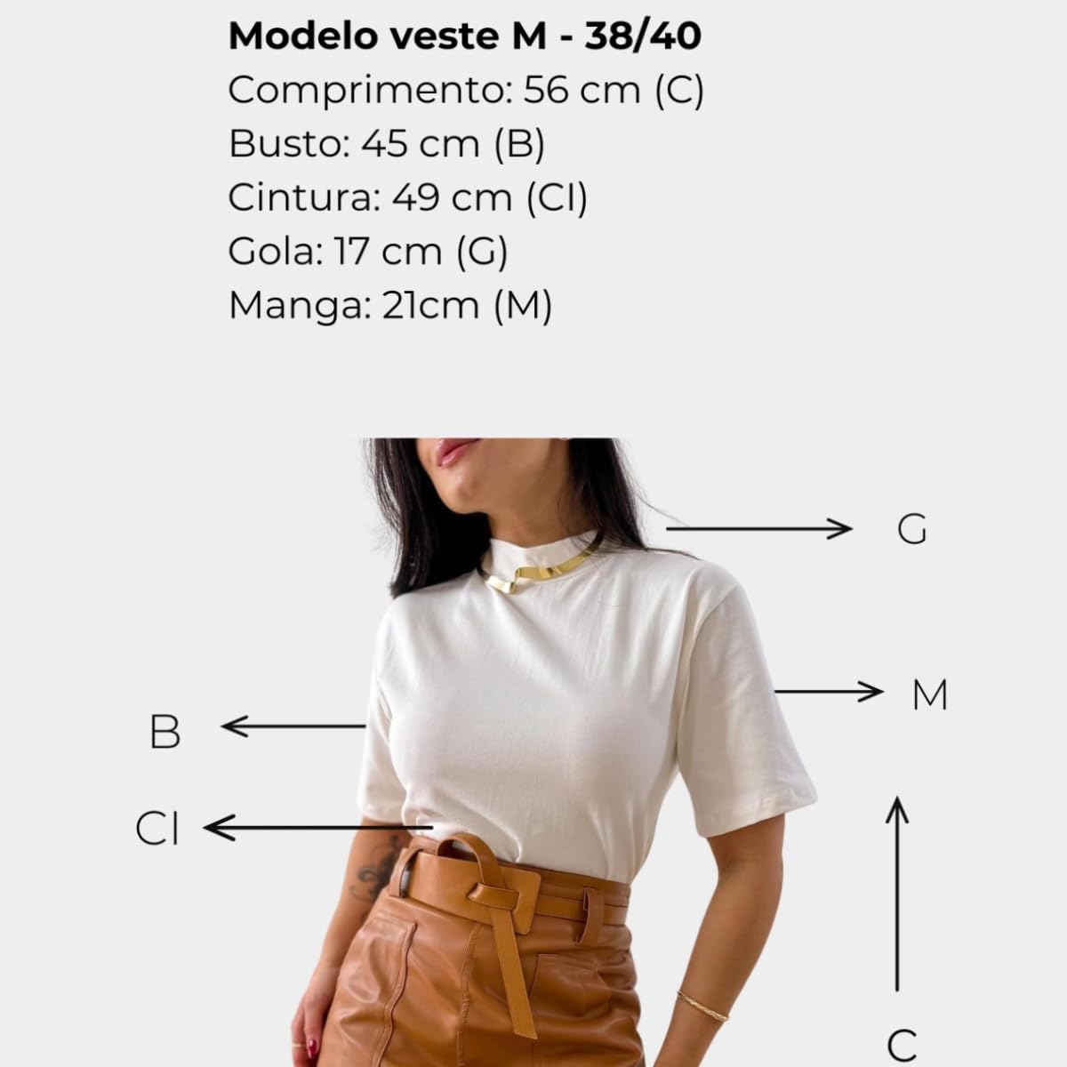 Blusa Camiseta T-Shirt Tee Feminina Gola Alta Feminina Manga curta Lisa Social elegante – Básica, Moderna e Confortável - YASDA