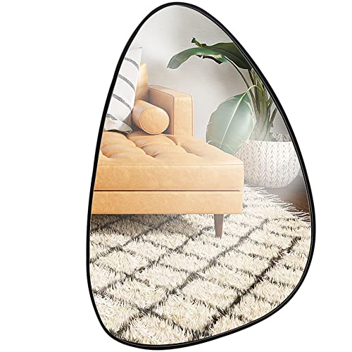 MirrorizeIrregular Wall Mirror, Asymmetrical Wall Mirror, Modern Abstract Wall Mirror Decor for Living Room Bathroom Bedroom Entryway 19"X27"