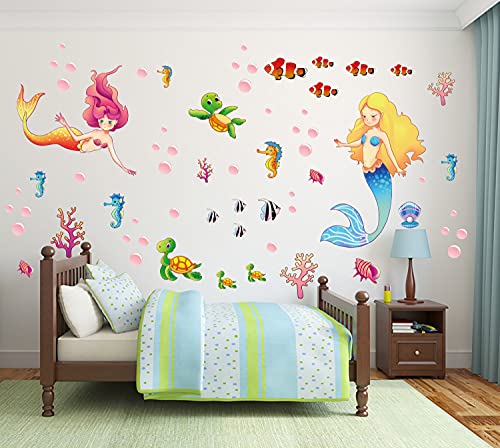 Vinilos Decorativos Luminiscentes Sirena y Tortuga MESU miniatura 2