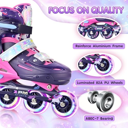 40% Off 2PM SPORTS Kids' Light-Up Inline Skates with Adjustable Sizes
