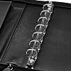 GALLAWAY LEATHER 7 Ring Checkbook Binder for Business Checks, PU Leather Check Binder Portfolio with Zipper,600 Checks Capacity,for Executive and Personal Use (Black) #4