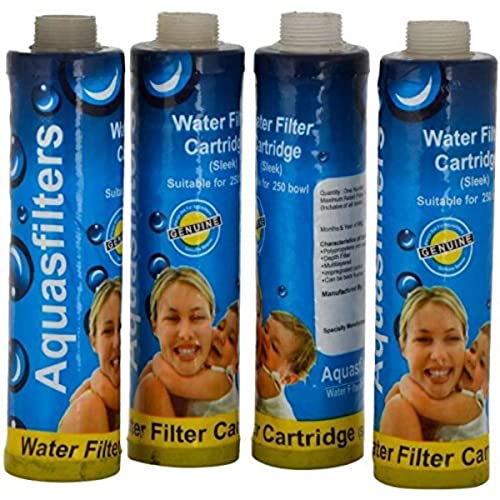 Image of CAPITAL庐 9 Inch Inline Carbon Water Filter Cartridge Pack of 4 | Threaded Activated Carbon Filter for RO Water Purifier | Compatible with All Domestic RO Systems, UV, UF, Water Filters