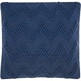 Mina Victory Life Styles Large Chevron Indigo 20' x 20' Throw Pillow