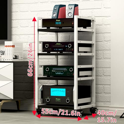 Meuble tour audio mobile pour rangement composants stéréo hi-fi