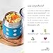 LunchBots Thermal 8 oz Triple Insulated Thermos - Hot 6 Hours or Cold 12 Hours - Leak Proof Thermos Soup Jar - All Stainless Interior - Navy Lid - Aqua Dots